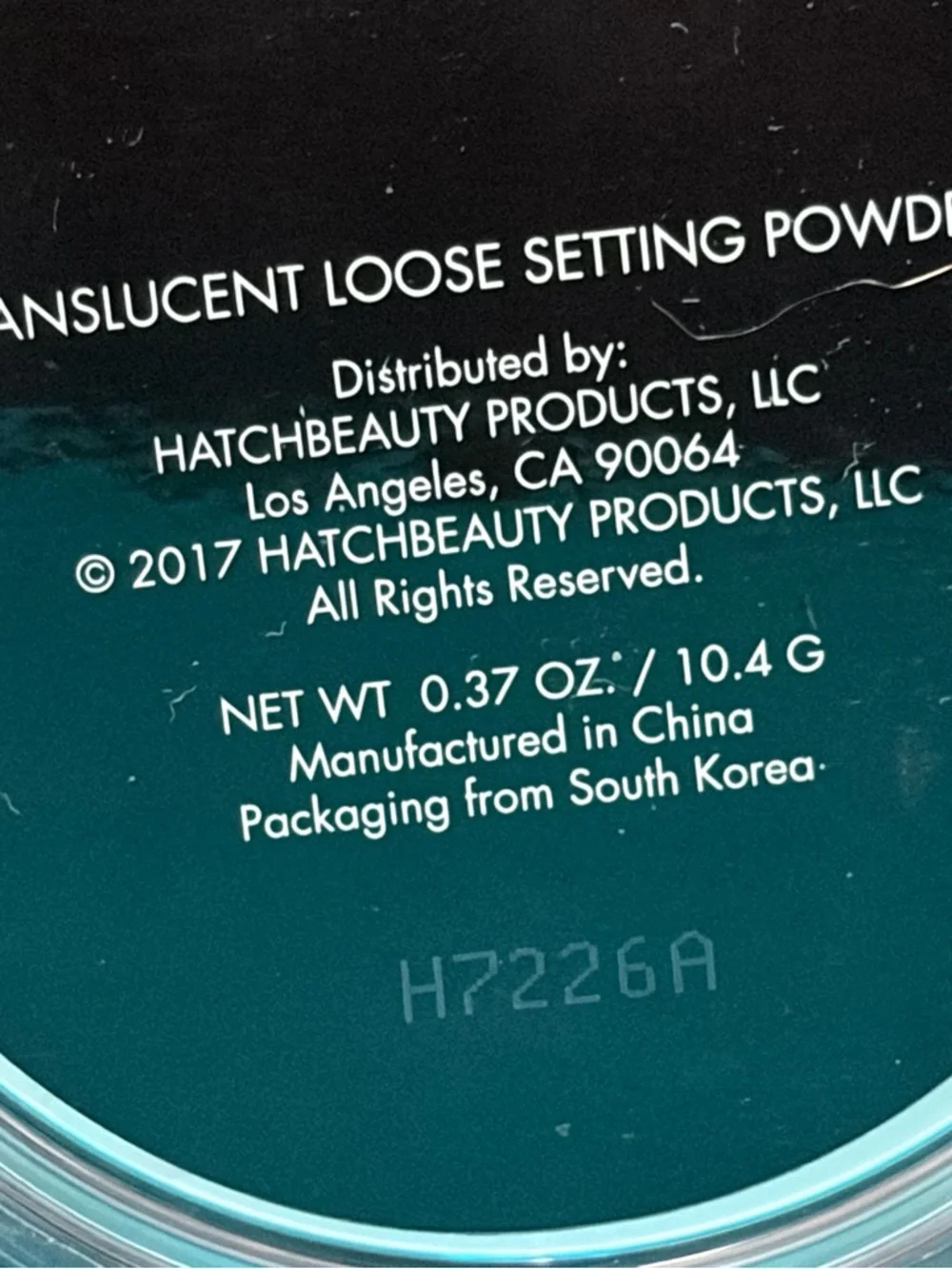 2 Jofer Buckle Translucent Loose Setting Powder - Black